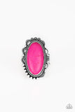 Open Range - Pink Ring - Paparazzi Accessories Ring Bedazzle Me Pretty Mobile Fashion Boutique
