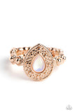 Opera Showcase - Rose Gold Ring - Paparazzi Accessories Ring Bedazzle Me Pretty Mobile Fashion Boutique