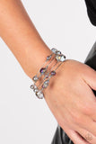 Optical Auras - Purple Bracelet - Paparazzi Accessories Bracelet Bedazzle Me Pretty Mobile Fashion Boutique