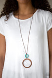 Optical Illusion - Copper Necklace - Paparazzi Accessories Necklace Bedazzle Me Pretty Mobile Fashion Boutique