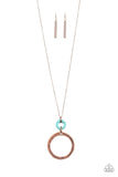 Optical Illusion - Copper Necklace - Paparazzi Accessories Necklace Bedazzle Me Pretty Mobile Fashion Boutique