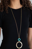 Optical Illusion - Gold Necklace - Paparazzi Accessories Necklace Bedazzle Me Pretty Mobile Fashion Boutique