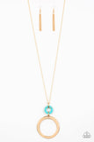 Optical Illusion - Gold Necklace - Paparazzi Accessories Necklace Bedazzle Me Pretty Mobile Fashion Boutique