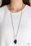 Optical Opulence - Black Necklace - Paparazzi Accessories Necklace Bedazzle Me Pretty Mobile Fashion Boutique