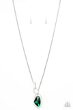 Optical Opulence - Green Necklace - Paparazzi Accessories Necklace Bedazzle Me Pretty Mobile Fashion Boutique