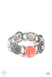 Optimistic Oasis - Orange Bracelet - Paparazzi Accessories Bracelet Bedazzle Me Pretty Mobile Fashion Boutique