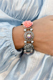 Optimistic Oasis - Orange Bracelet - Paparazzi Accessories Bracelet Bedazzle Me Pretty Mobile Fashion Boutique