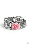 Optimistic Oasis - Pink Bracelet - Paparazzi Accessories Bracelet Bedazzle Me Pretty Mobile Fashion Boutique