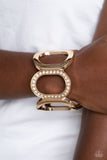 Opulent Ovals - Gold Bracelet - Paparazzi Accessories Bracelet Bedazzle Me Pretty Mobile Fashion Boutique