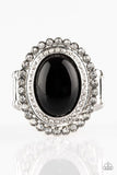 Opulently Olympian - Black Ring - Paparazzi Accessories Ring Bedazzle Me Pretty Mobile Fashion Boutique
