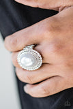 Opulently Olympian - Silver Ring - Paparazzi Accessories Ring Bedazzle Me Pretty Mobile Fashion Boutique