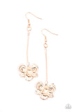 Opulently Orchid - Rose Gold Earrings - Paparazzi Accessories Earrings Bedazzle Me Pretty Mobile Fashion Boutique
