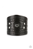Orange County - Black Bracelet - Paparazzi Accessories Bracelet Bedazzle Me Pretty Mobile Fashion Boutique