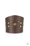 Orange County - Brass Bracelet - Paparazzi Accessories Bracelet Bedazzle Me Pretty Mobile Fashion Boutique