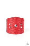 Orange County - Red Bracelet - Paparazzi Accessories Bracelet Bedazzle Me Pretty Mobile Fashion Boutique
