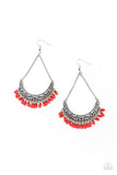 Orchard Odyssey - Red Earrings - Paparazzi Accessories Earrings Bedazzle Me Pretty Mobile Fashion Boutique
