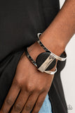 Organic Fusion - Black Bracelet - Paparazzi Accessories Bracelet Bedazzle Me Pretty Mobile Fashion Boutique