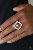 Ornamental Opulence - Brown Ring - Paparazzi Accessories Ring Bedazzle Me Pretty Mobile Fashion Boutique