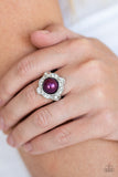 Ornamental Opulence - Purple Ring - Paparazzi Accessories Ring Bedazzle Me Pretty Mobile Fashion Boutique
