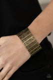 Ornate Orchards - Brass Bracelet - Paparazzi Accessories Bracelet Bedazzle Me Pretty Mobile Fashion Boutique