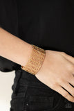 Ornate Orchards - Gold Bracelet - Paparazzi Accessories Bracelet Bedazzle Me Pretty Mobile Fashion Boutique