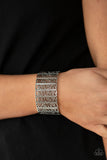 Ornate Orchards - Silver Bracelet - Paparazzi Accessories Bracelet Bedazzle Me Pretty Mobile Fashion Boutique