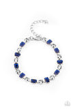 Out In Full FIERCE - Blue Bracelet - Paparazzi Accessories Bracelet Bedazzle Me Pretty Mobile Fashion Boutique