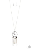 Out Of Bounds Shimmer - Black Necklace - Paparazzi Accessories Necklace Bedazzle Me Pretty Mobile Fashion Boutique