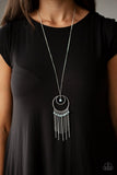 Out Of Bounds Shimmer - Blue Necklace - Paparazzi Accessories Necklace Bedazzle Me Pretty Mobile Fashion Boutique
