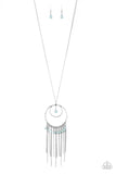 Out Of Bounds Shimmer - Blue Necklace - Paparazzi Accessories Necklace Bedazzle Me Pretty Mobile Fashion Boutique