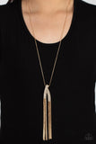 Out of the SWAY - Gold Necklace - Paparazzi Accessories Necklace Bedazzle Me Pretty Mobile Fashion Boutique