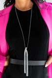 Out Of The SWAY - White Necklace - Paparazzi Accessories Necklace Bedazzle Me Pretty Mobile Fashion Boutique