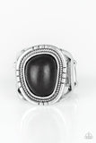 Out On The Range - Black Ring - Paparazzi Accessories Ring Bedazzle Me Pretty Mobile Fashion Boutique