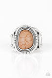 Out On The Range - Brown Ring - Paparazzi Accessories Ring Bedazzle Me Pretty Mobile Fashion Boutique