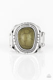 Out On The Range - Green Ring - Paparazzi Accessories Ring Bedazzle Me Pretty Mobile Fashion Boutique