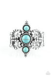 Outback Oasis - Blue Ring - Paparazzi Accessories Ring Bedazzle Me Pretty Mobile Fashion Boutique