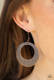 Outer Plains - Copper Earrings - Paparazzi Accessories Earrings Bedazzle Me Pretty Mobile Fashion Boutique