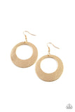 Outer Plains - Gold Earrings - Paparazzi Accessories Earrings Bedazzle Me Pretty Mobile Fashion Boutique