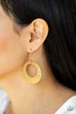 Outer Plains - Gold Earrings - Paparazzi Accessories Earrings Bedazzle Me Pretty Mobile Fashion Boutique