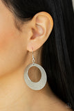 Outer Plains - Silver Earrings - Paparazzi Accessories Earrings Bedazzle Me Pretty Mobile Fashion Boutique