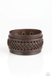 OUTLAW and Order - Brown Bracelet - Paparazzi Accessories Bracelet Bedazzle Me Pretty Mobile Fashion Boutique