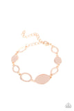 OVAL and Out - Rose Gold Bracelet - Paparazzi Accessories Bracelet Bedazzle Me Pretty Mobile Fashion Boutique