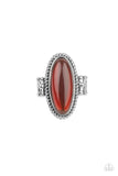 Oval Oasis - Brown Ring - Paparazzi Accessories Ring Bedazzle Me Pretty Mobile Fashion Boutique