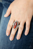 Oval Oasis - Brown Ring - Paparazzi Accessories Ring Bedazzle Me Pretty Mobile Fashion Boutique