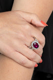 Oval Office Opulence - Pink Ring - Paparazzi Accessories Ring Bedazzle Me Pretty Mobile Fashion Boutique
