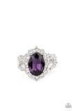 Oval Office Opulence - Purple Ring - Paparazzi Accessories Ring Bedazzle Me Pretty Mobile Fashion Boutique