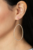 OVAL-ruled! - Gold Earrings - Paparazzi Accessories Earrings Bedazzle Me Pretty Mobile Fashion Boutique