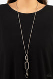 OVAL-Statement of the Year - White Lanyard - Paparazzi Accessories Lanyard Bedazzle Me Pretty Mobile Fashion Boutique
