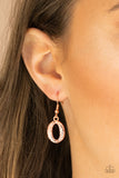 OVAL The Limit - Copper Necklace - Paparazzi Accessories Necklace Bedazzle Me Pretty Mobile Fashion Boutique