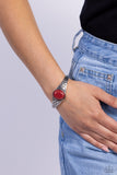Over POP-ulated - Red Bracelet - Paparazzi Accessories Bracelet Bedazzle Me Pretty Mobile Fashion Boutique